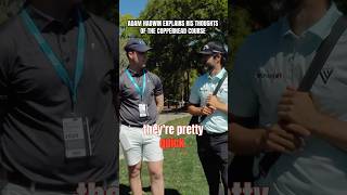 Fast Greens and a tough layout | Adam Hadwin interview #shorts #golfer #pgatour #interview