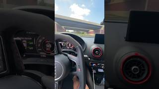 StraightPiped Audi RS3 Under Bridge - Sound Up! #audirs3 #5cylinder #turbo #awe #loud #exhaust #pops