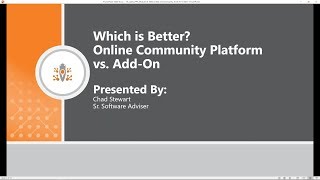 Live Higher Logic Webinar: Online Community Platform vs AMS Add On