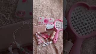 pov: you love pink 🌸💗🎀 #pink #pinkaesthetic #sanrio #hellokitty #aliexpress #nintendo #diary