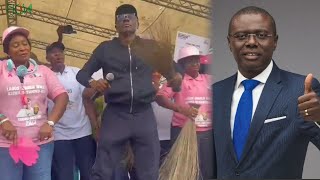 MOMENT GOV SANWO-OLU DANCES BUGA AT LAGOS WOMEN SUPPORT WALK FOR TINUBU