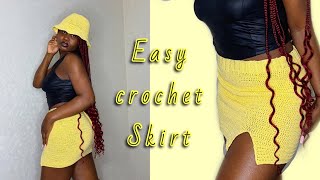 crochet SPLIT skirt // EASY TUTORIAL//