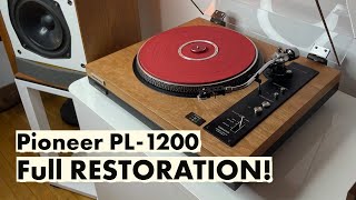 Pioneer PL-1200 Restauración completa del tocadiscos.