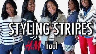 H&M try on HAUL | styling stripes |