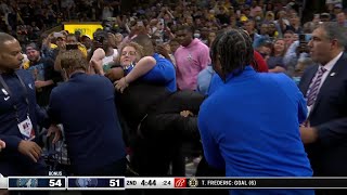 Woman Chained Herself at Grizzlies vs Timberwolves Game and Gets Carried Out for Protest 😳