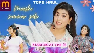 Trendy Summer Tops from MEESHO | Try-On Haul | Starting from ₹148😱 - Rituals {4K}