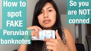 How to identify counterfeit Peruvian banknotes (video 17)