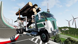 Big High Ramp Jumps with Expensive Big Truck Challenge Crashes #7    BeamNG Drive