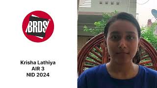 Krisha Lathiya | AIR 03 | NID Result 2024 | NID Exam 2025 | NID Entrance Coaching 2025