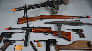 WW2 War Toy Gun - German Army WW2 Weapon Airsoft - MG42 -Kar98K-MP40-Luger P08 - Toy Guns Collection