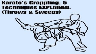 Karate's Grappling: 5 Techniques EXPLAINED. (Throws & Sweeps)