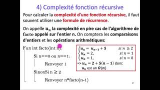 [ALGO1] Chap. 4 Récursivité  - Part. 2 : Complexité d'un algo. récursif