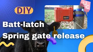 Move your livestock with a timer.  Batt-latch Spring gate release.