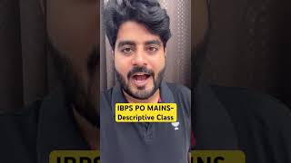 IBPS PO MAINS Descriptive Class-Update by Vishal sir