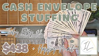 $438 Cash Envelope Stuffing + HAPPY MAIL | July Etsy Paycheck #2 | 23 Year Old Budgets