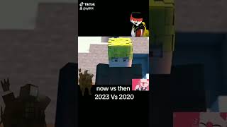 Animation minecraft Now vs then