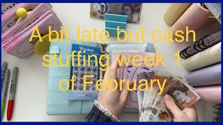 Late cash stuffing of February week 1 * £949 in placeholders * £100 in cash * High Income 💕