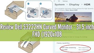 Review Dell S3222HN Curved Monitor - 31.5-inch FHD (1920x1080) 75Hz 4Ms 1800R Curved Display, HDMI C