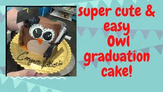 Cake decorating tutorial - Graduation owl cake