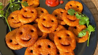 Potato Smileys recipe | How to make Potato Smiley’s | very simple Potato Snack recipe