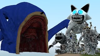 NEW SHIN SONIC EATER VS ALL ZOONOMALY VS POPPY PLAYTIME 3 in Garry's Mod [ The Sonic Tapes ]