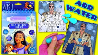 Disney WISH Movie Aqua Water Coloring Art: Asha, Magnifico, Valentino, Dahlia