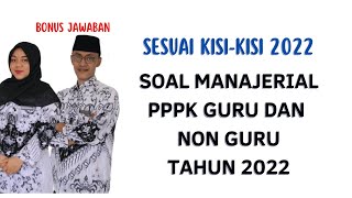 BANK SOAL PPPK GURU 2022 KOMPETENSI MANAJERIAL