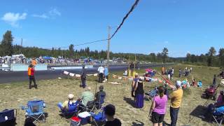 SAM'S 1932 FORD SEDAN VS. CHEVY PICKUP BILLETPROOF ERUPTION DRAGS 2014