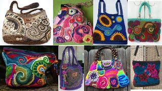 Freeform bag crochet || crochet  || Freeform ||  || Vintage || Irish Freeform crochet || Purses