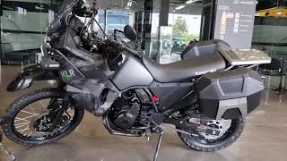 Powerful 2022 Kawasaki KLR650 ADVENTURE ABS CYPHER CAMO GRAY