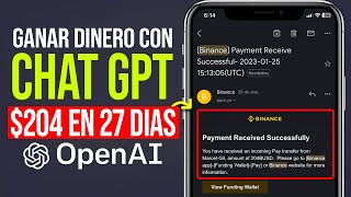 Cómo Ganar DINERO usando ChatGPT 🤑 Así GANE $200 DOLARES con ChatGPT