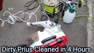 MADE A LOSS - Deep Cleaning Super Dirty Toyota Prius 300k miles