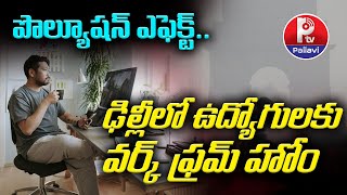 పొల్యూషన్​ ఎఫెక్ట్​..ఢిల్లీలో ఉద్యోగులకు వర్క్ ఫ్రమ్ హోం | Pollution Effect In Delhi | Pallavi Tv