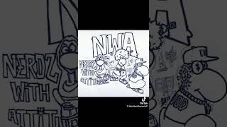 "Nerdz Wit Attitude" by Joel Conner #art #fire #sketch #nerds #nwa #🔥 #👀 #joelconner