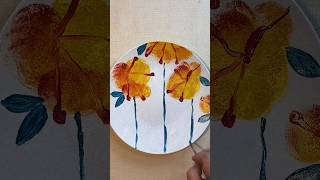 Plate decoration with flowers / Роспись тарелки #decor #painting #plate