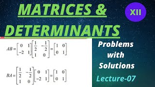 Matrices & Determinants L7 || Class-12 || CHSE || Exercise 4(a) Q. No- 31 to 44 ||