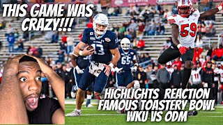 THIS CFB GAME WAS CRAZY!!! REACTION TO Western Kentucky vs Old Dominion | Famous Toastery Bowl