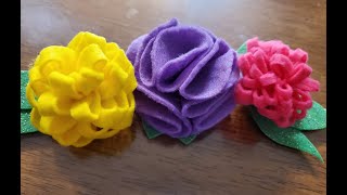 Making Felt Flowers the Easy Way!  Silhouette & Cricut OPTIONAL