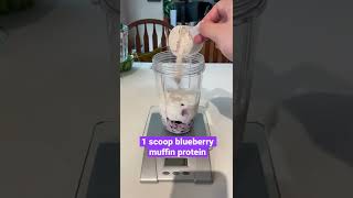 PB Blueberry Muffin Protein Shake Recipe | 670 cals + 50G protein #shorts