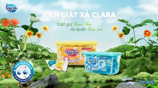 Viên giặt xả Clara 3in1 - Giặt giũ thảnh thơi, áo quần thơm mới