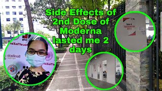 My 2nd Dose of Moderna Vaccine | Side Effects of Moderna Vaccine | Bonifacio High Street