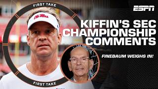 Paul Finebaum AGREES with Lane Kiffin’s ‘big risk’ SEC Championship comments 👀 | First Take