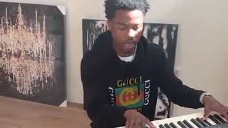 Roddy Ricch Playing Piano "Perfect Time"