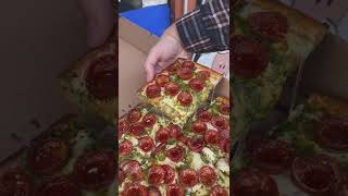 PESTO HOT HONEY PEPPERONI SQUARE PIE #shorts #food