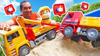 ¿Cuál es el mejor coche para Rubble? Coches de juguete para los Paw Patrol en ¡Oh, se dañó!