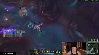 Tyler1 running it down with Corki package LOL