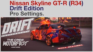 Nissan Skyline GT-R (R34) Drift Edition Pro Settings | The Crew Motorfest | Drift Performance