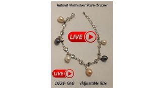 Live 🌈 Multi Colour Natural Fresh Water Pearls Bracelet Contact Details Call+91 8801 8801 25