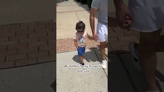 Toddler trying to copy his dads walk #toddleractivities #funnyshorts #momlife