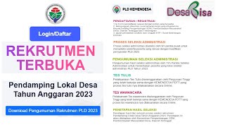 Pendaftaran Pendamping Desa 2023 I rekrutmenpld.kemendesa.go.id